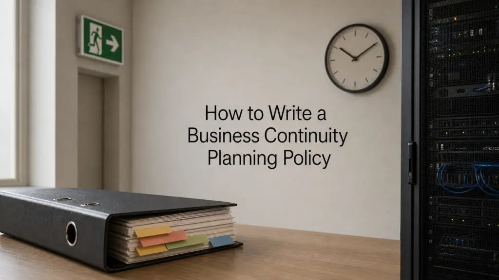 How to Write a Business Continuity Planning Policy